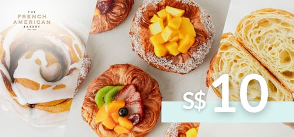 S$10 The French American Bakery Gift Card