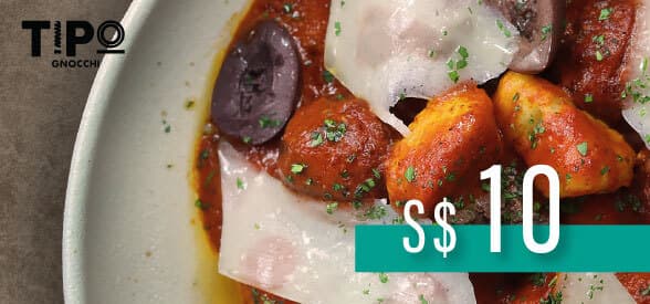 S$10 Tipo Gnocchi Gift Card