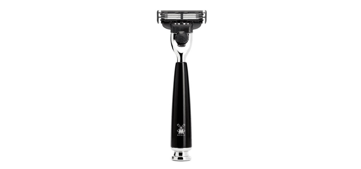 MÜHLE RYTMO Razor, Gillette® Mach3® 3- Blade, High-Grade Resin Black