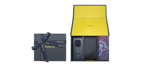 Classic Necktie/Lapel Pin/Pocket Square Gift Set