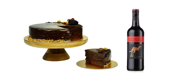 Chocolate Cake with Tesco Red Wine