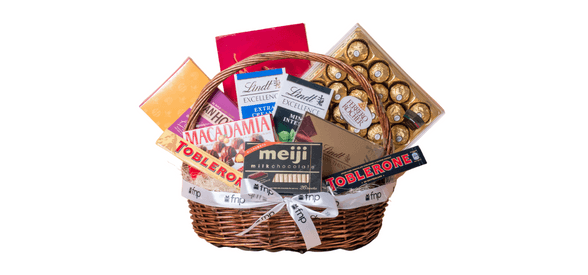 Exotic Chocolates Brown Willow Basket