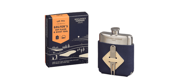 Golfer's Hip Flask & Divot Tool Set