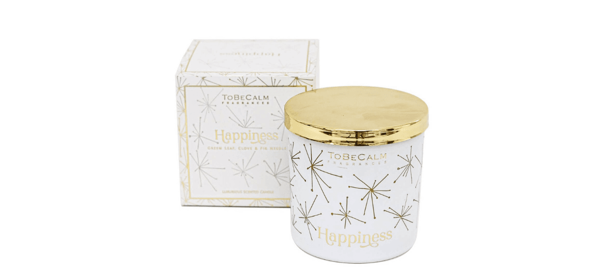 Happiness - Green Leaf, Clove & Fir Needle - Luxury Large Soy Candle