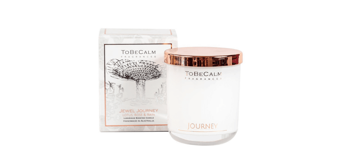 Jewel Journey - Lotus, Rose & Rain - Medium Soy Candle