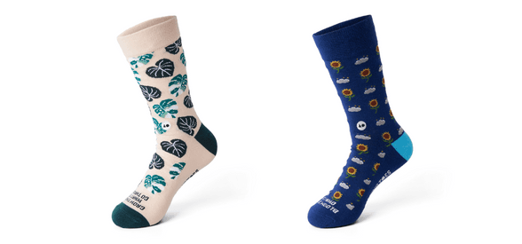 Talking Toes Mindful Crew Socks Bundle (2 Pairs)
