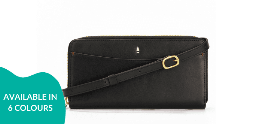  Gulliver Zip Long Wallet Crossbody Sling Bag (RFID Nappa Leather)