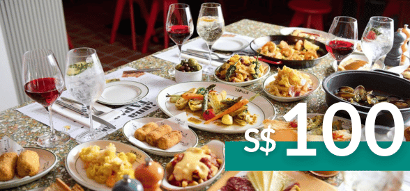S$100 Tapas24 Gift Card