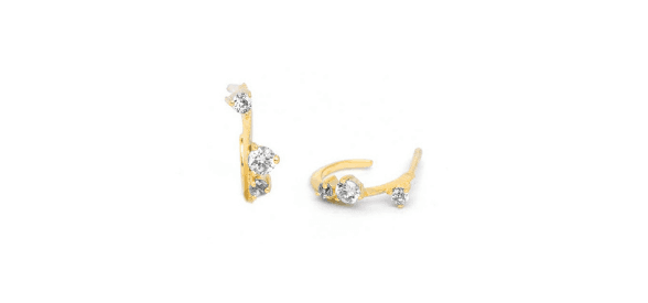 Multi-Cluster Diamond "Belaya" Hoop Earrings