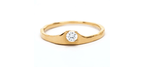 Off-Center Diamond "Ienisseï" Ring