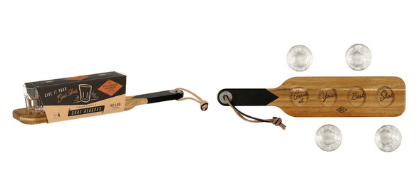 Serving Paddle & Shot Glasses