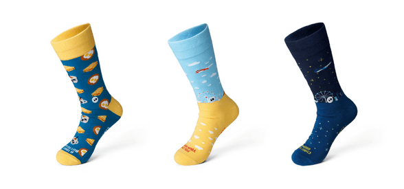 Talking Toes Singapore Crew Socks Bundle (3 Pairs)
