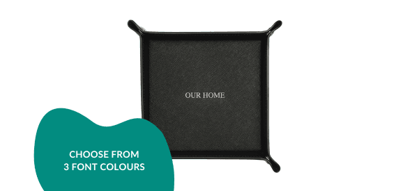 Personalised Small Saffiano Leather Tray