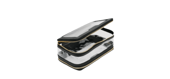 Saffiano Leather Makeup Pouch