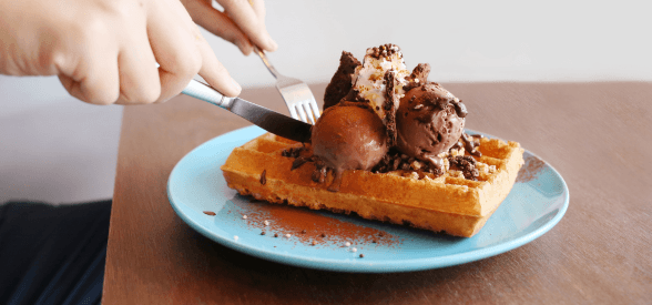 Double Classic Scoops and Waffle (Not Available at Udders Beach Road)