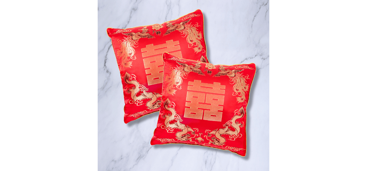 Red & Gold Double Happiness Cushions