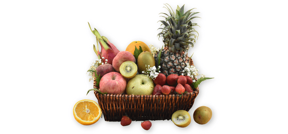 Assorted Fruits Rectangular Basket