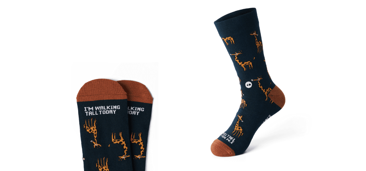 "I'm Walking Tall Today": The Animal Project Giraffe Sock