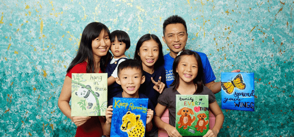 Soft Verbal Guided Art Jam for Family with Ice Cream & Drink (3 pax)