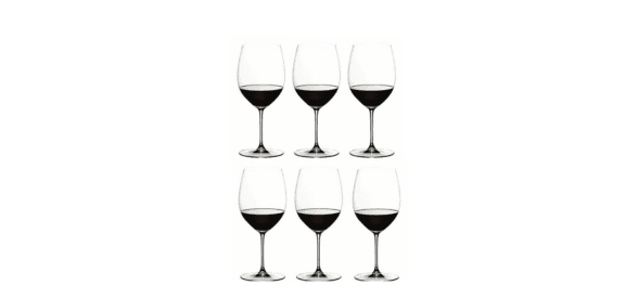 Riedel Veritas Cabernet/Merlot Wine Glasses Pay 4 Get 6 (Set Of 6'S) 5449/0-22