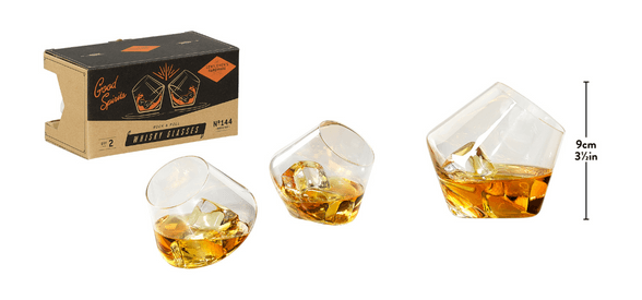 Rocking Whisky Glasses, Set of 2