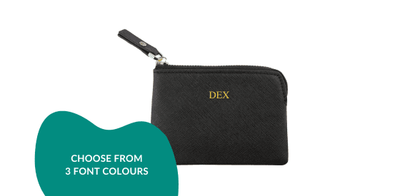 Personalised Saffiano Leather Coin Pouch