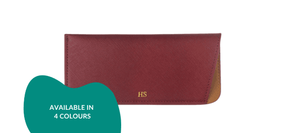 Personalised Saffiano Spectacle Pouch