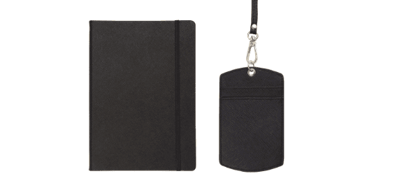 Work Bundle Set: ID Cardholder Lanyard & A5 Notebook