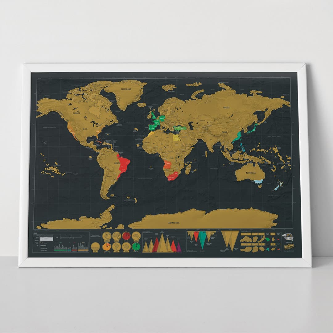 Luckies Scratch Map ® Deluxe Edition