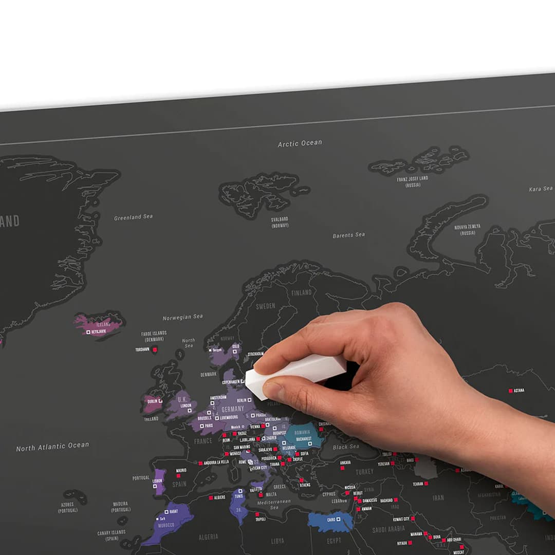 Luckies Scratch Map ® Capital Edition