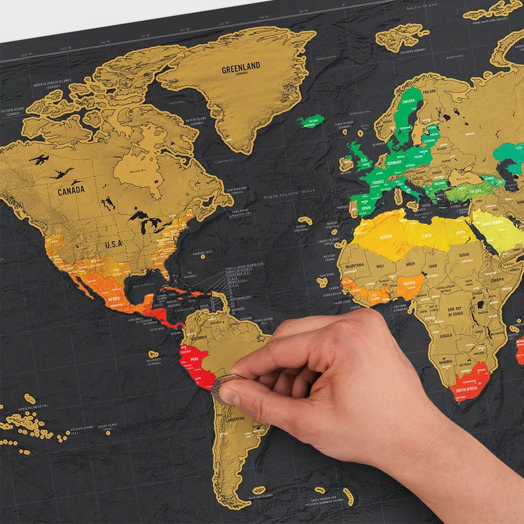 Luckies Scratch Map ® Deluxe Travel Edition