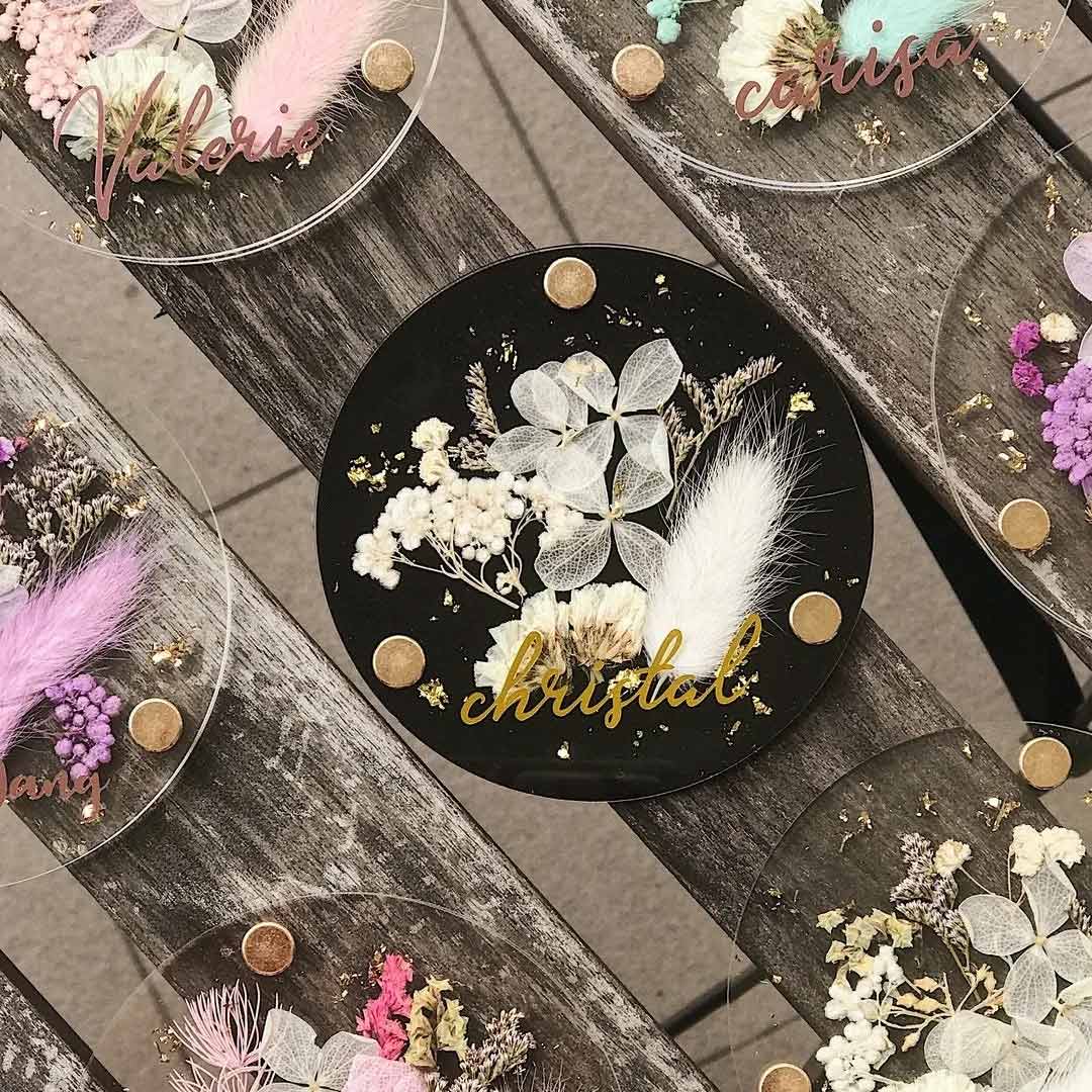 Black Tumbler x Floral Coaster Bundle