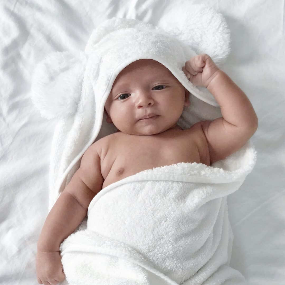 Organic Bamboo Baby Towel & Mitt
