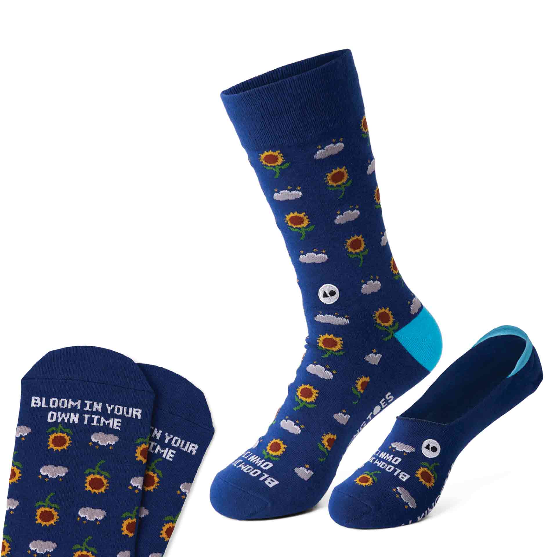 "Bloom In Your Own Time": Hope & Sunflower Sock