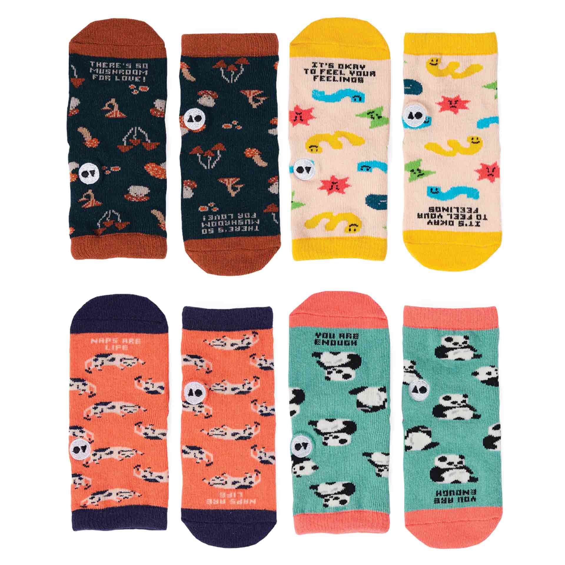 Talking Toes Kids Self-Care Socks Bundle (4 Pairs)
