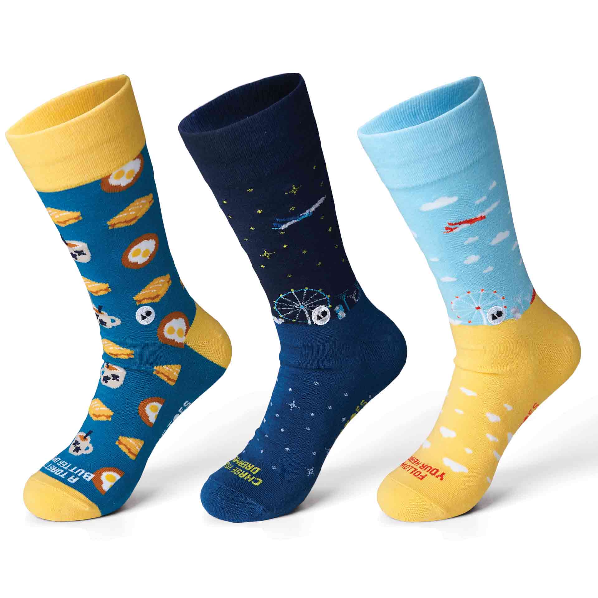 Talking Toes Singapore Crew Socks Bundle (3 Pairs)