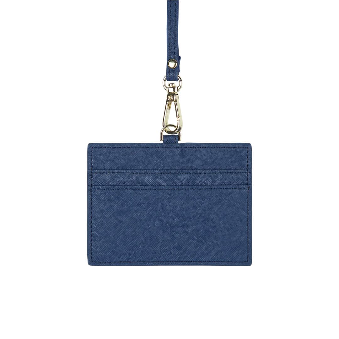 Saffiano Horizontal ID Cardholder & Lanyard