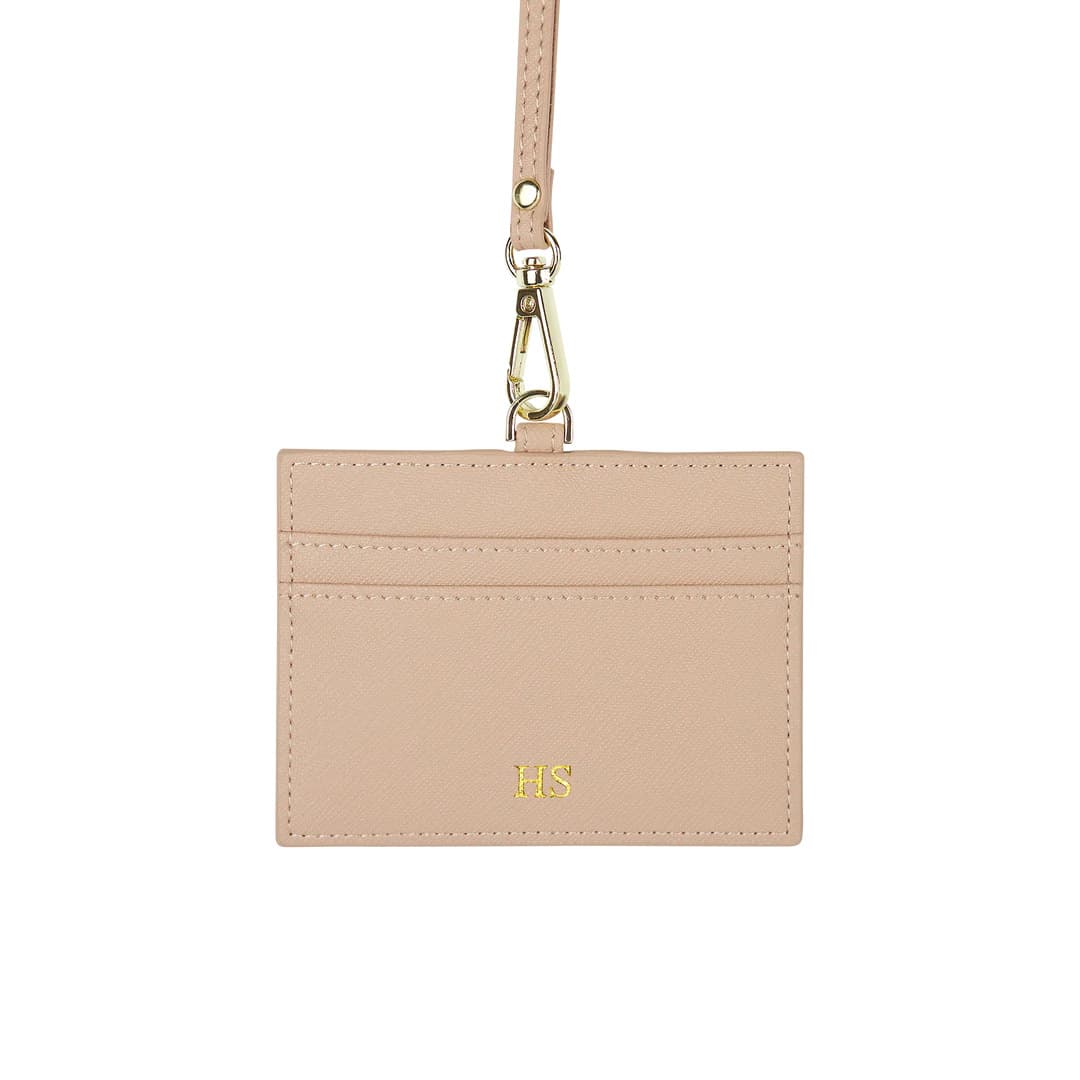 Personalised Saffiano Horizontal ID Cardholder & Lanyard