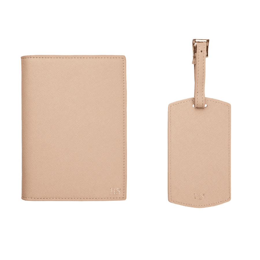 Personalised Travel Bundle Set: Passport Cover & Luggage Tag