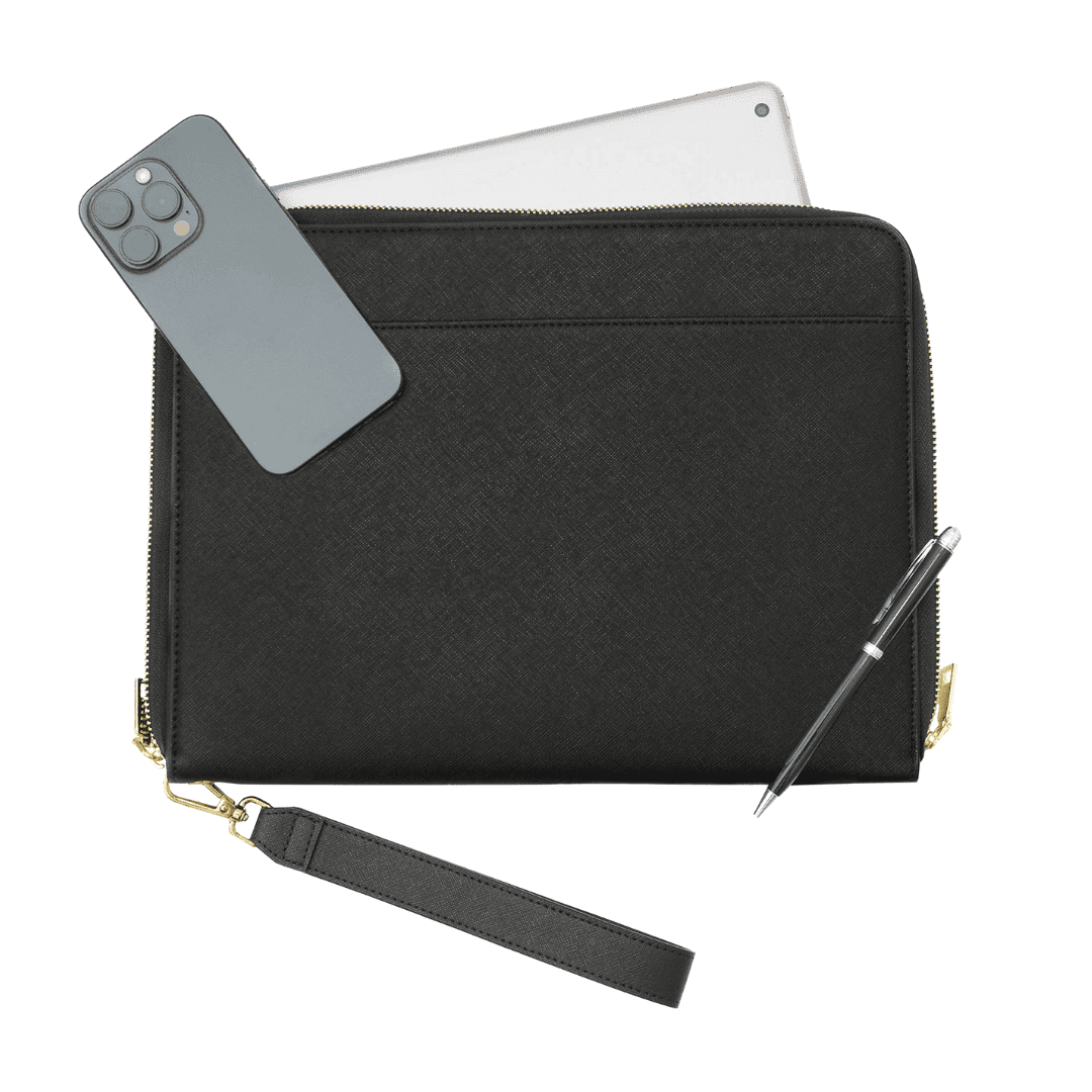 Large Saffiano Leather Pouch