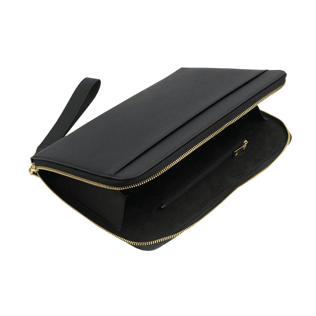 Personalised Large Saffiano Leather Pouch