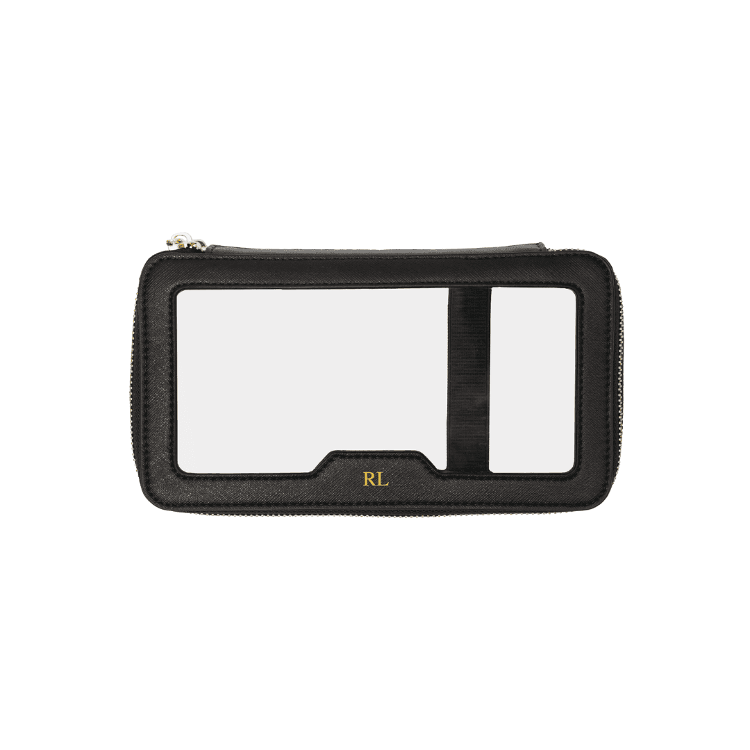 Saffiano Leather Makeup Pouch