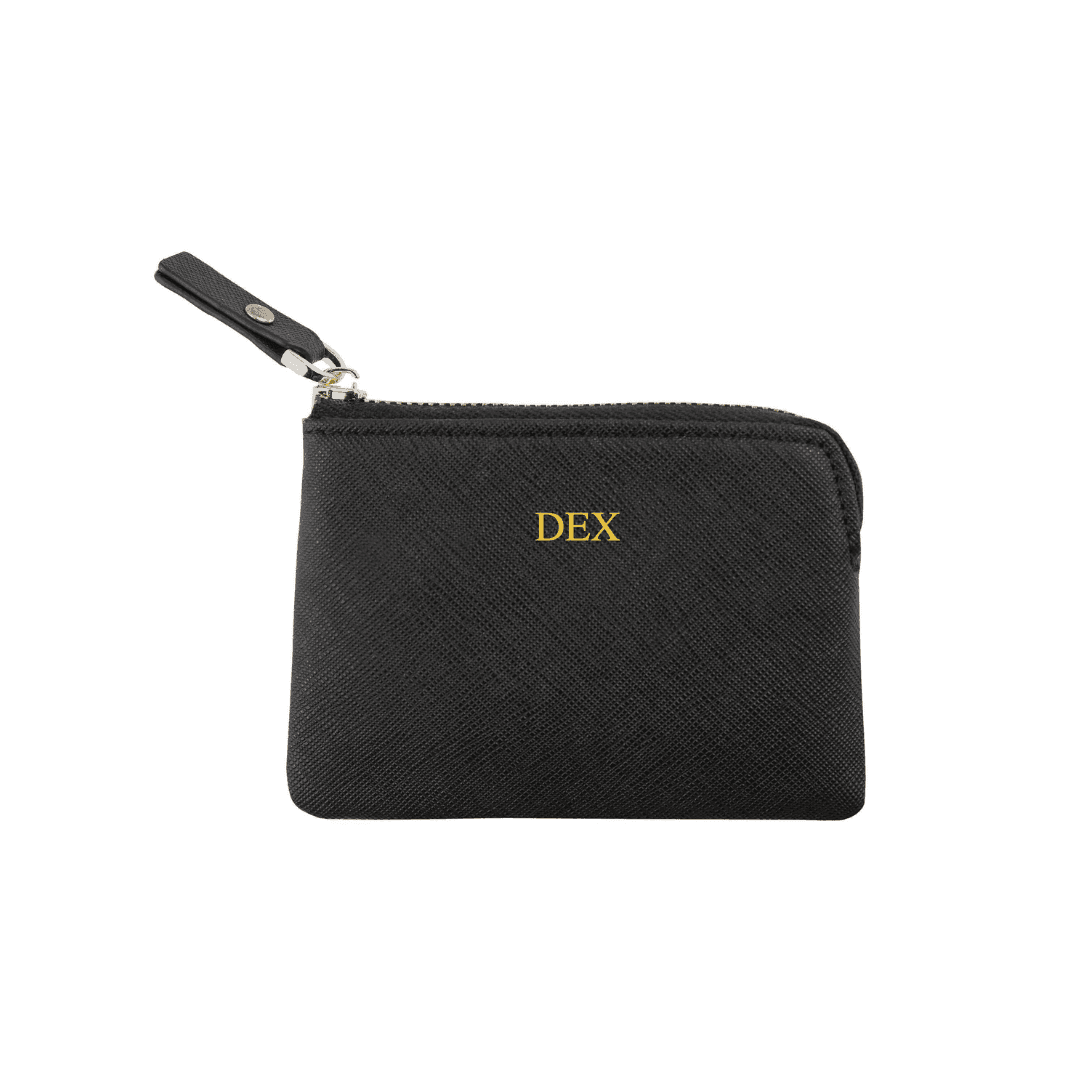 Personalised Saffiano Leather Coin Pouch