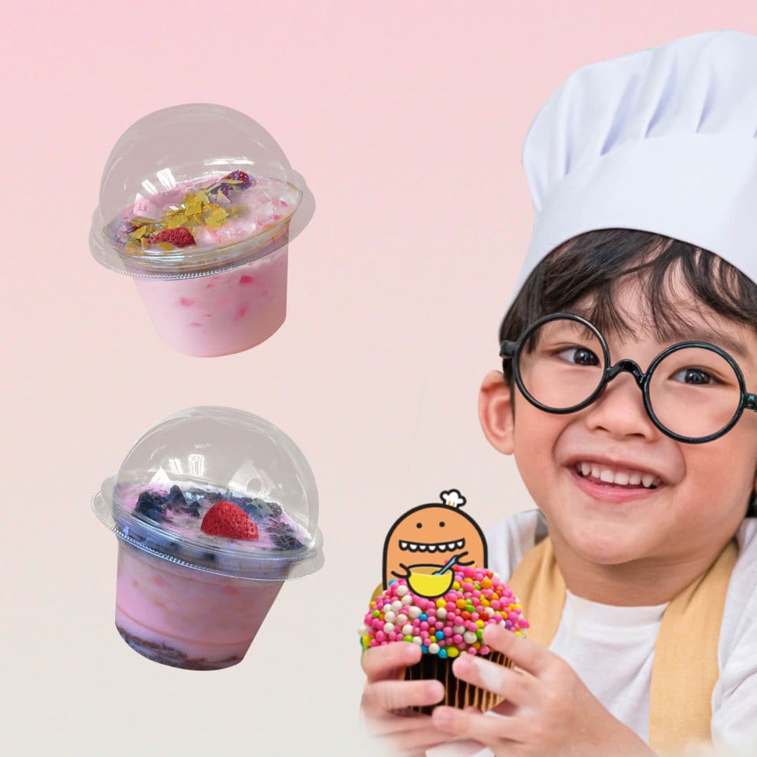 XMAS DIY Kit Bundle Package C (Strawberry Milkshake + Rainbow Vanilla Mini Cupcakes)