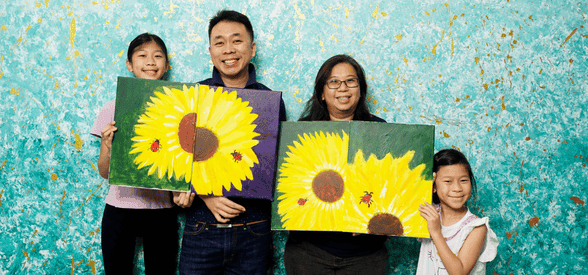 Family Bonding Painting with Ice Cream & Drink (3pax)